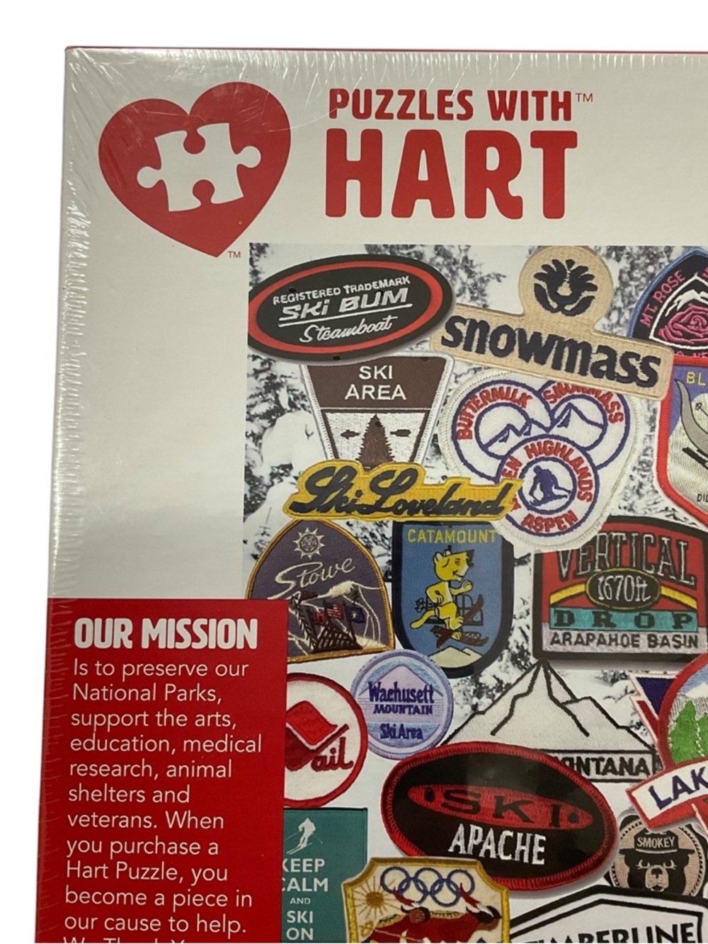 Hart Ski Patches 1000 Piece Puzzle Sealed 24x30 Ski - Picture 5 of 12